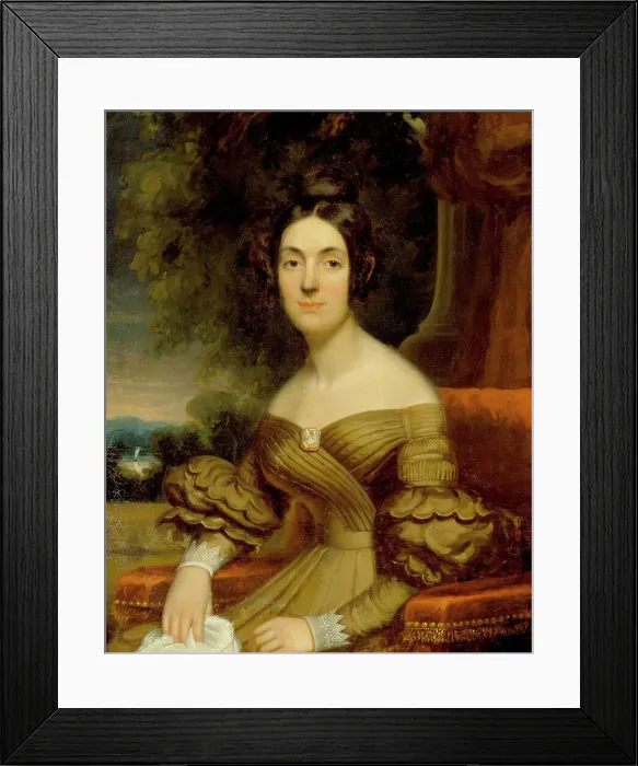 Framed Print : Portrait of a Lady, 1835. Creator: Frederick R. Spencer Framed Print : Portrait of a Lady, 1835. Creator: Frederick R. Spencer
