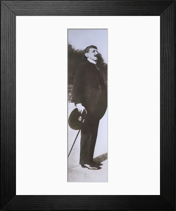 Framed Print : Marcel Proust on the terrace of the Jeu de Paume, 1921. Creator: Anonymous Framed Print : Marcel Proust on the terrace of the Jeu de Paume, 1921. Creator: Anonymous