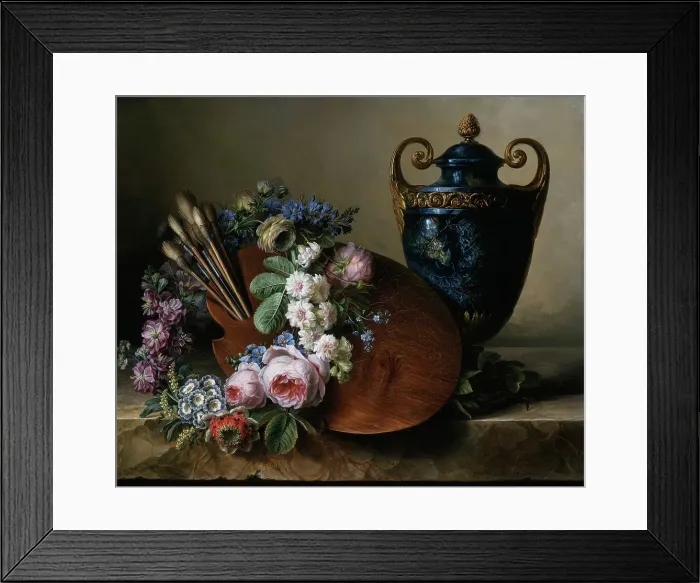 Framed Print : Still life. An Homage to Van Spaendonck, between c1780 and c1790. Creator: Marquise de Grollier Framed Print : Still life. An Homage to Van Spaendonck, between c1780 and c1790. Creator: Marquise de Grollier