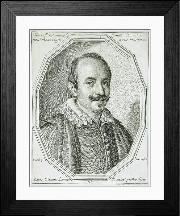 Framed Print : Portrait of Marcellus Provencalus, 1623. Creator: Ottavio Mario Leoni Framed Print : Portrait of Marcellus Provencalus, 1623. Creator: Ottavio Mario Leoni