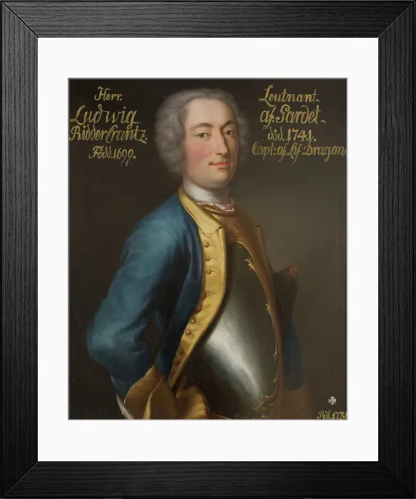 Framed Print : Ludwig Riddercrantz, 1697-1742, 1730. Creator: Anon Framed Print : Ludwig Riddercrantz, 1697-1742, 1730. Creator: Anon