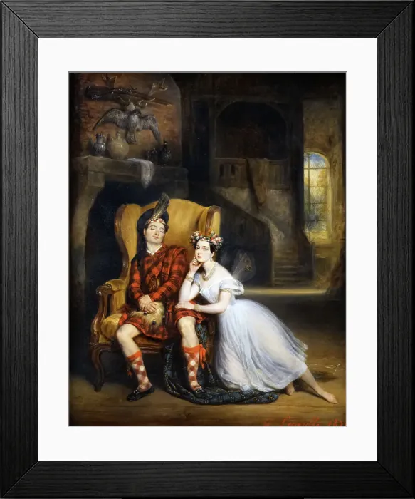 Framed Print : Marie Taglioni and her brother Paul in the ballet La Sylphide, 1834. Creator: Lépaulle, François-Gabriel (1804-1886). Marie Taglioni and her brother Paul in the ballet La Sylphide, 1834 Framed Print : Marie Taglioni and her brother Paul in the ballet La Sylphide, 1834. Creator: Lépaulle, François-Gabriel (1804-1886). Marie Taglioni and her brother Paul in the ballet La Sylphide, 1834