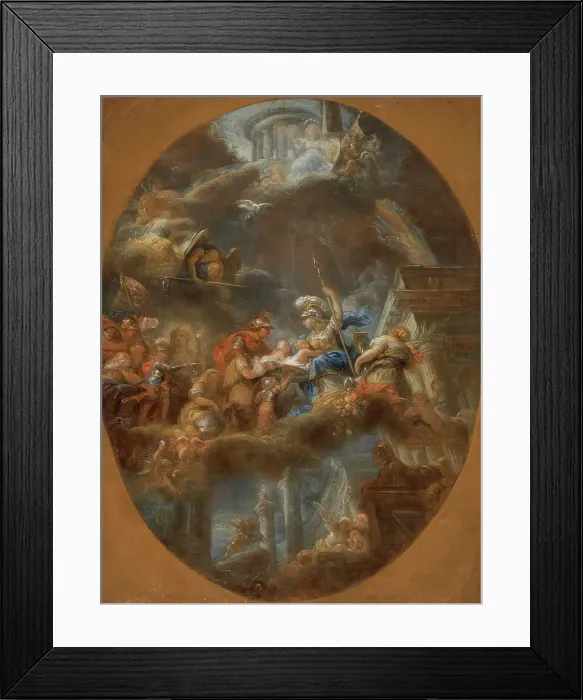 Framed Print : Nobility Offering the Imperial Russian Children to Minerva, c1795. Creator: Gabriel François Doyen Framed Print : Nobility Offering the Imperial Russian Children to Minerva, c1795. Creator: Gabriel François Doyen