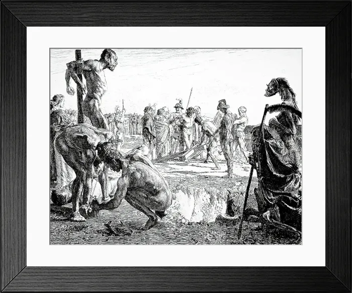 Framed Print : Golgotha, c1896. Creator: Otto Greiner Framed Print : Golgotha, c1896. Creator: Otto Greiner