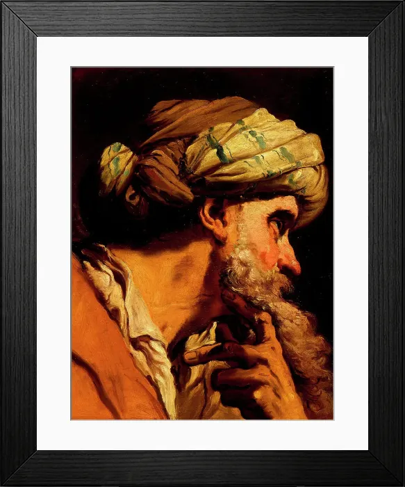Framed Print : Study of an Oriental Head for The Marriage at Cana, between c1766 and c1775. Creator: Gaetano Gandolfi Framed Print : Study of an Oriental Head for The Marriage at Cana, between c1766 and c1775. Creator: Gaetano Gandolfi