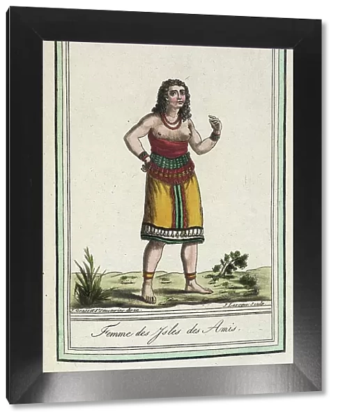 Costumes de Différents Pays, Femme des Ysles des Amis, c1797. Creator: Jacques Grasset de Saint-Sauveur