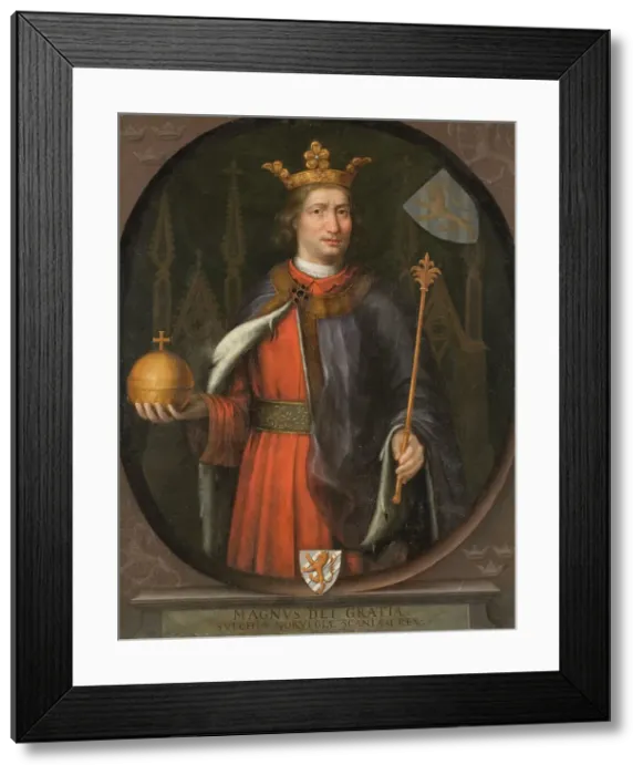 Framed Print : Magnus Eriksson King of Sweden and Norway, 1316-1374, c14th century. Creator: Anon Framed Print : Magnus Eriksson King of Sweden and Norway, 1316-1374, c14th century. Creator: Anon