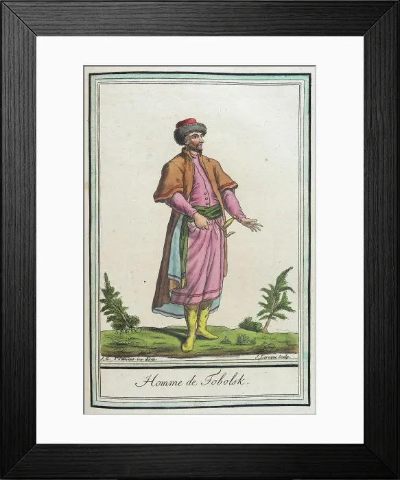 Framed Print : Costumes de Différents Pays, Homme de Tobolsk, c1797. Creator: Jacques Grasset de Saint-Sauveur Framed Print : Costumes de Différents Pays, Homme de Tobolsk, c1797. Creator: Jacques Grasset de Saint-Sauveur