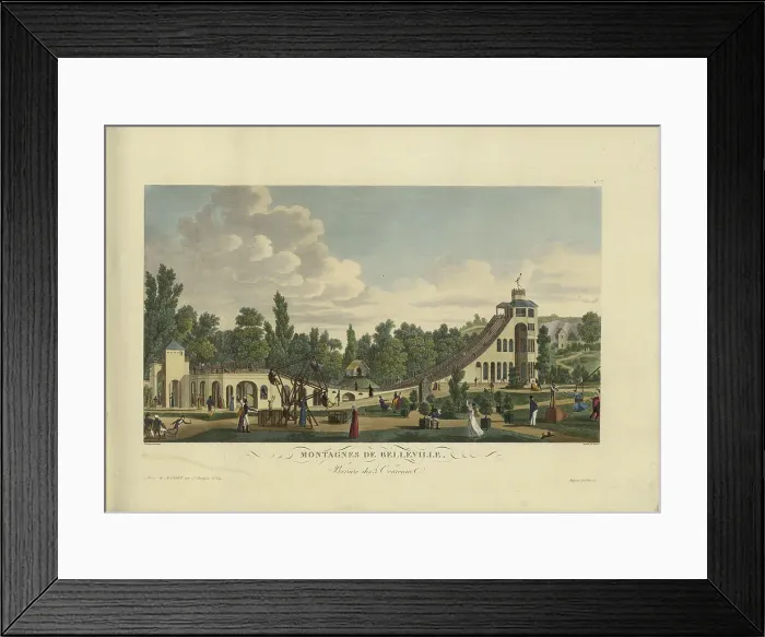Framed Print : Montages de Belleville, Barrière des 3 couronnes, 1817-1824. Creator: Courvoisier-Voisin, Henri (1757-1830) Framed Print : Montages de Belleville, Barrière des 3 couronnes, 1817-1824. Creator: Courvoisier-Voisin, Henri (1757-1830)