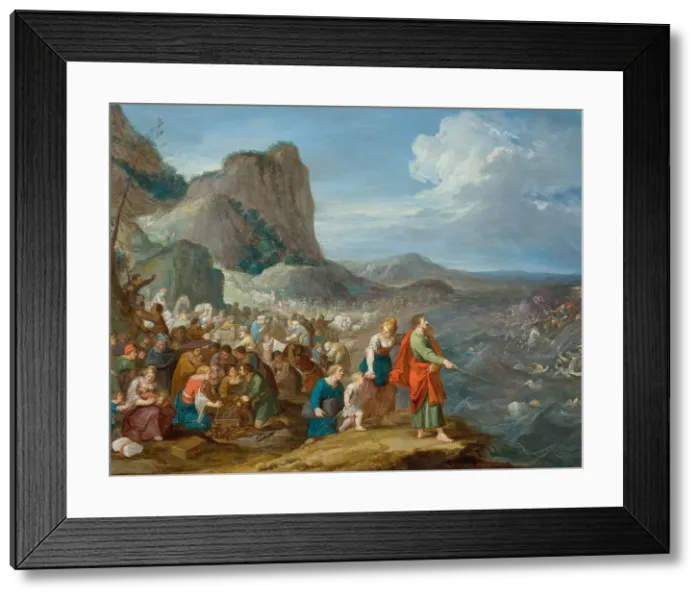 Framed Print : Moses parting the waters of the Red Sea, First Half of 17th cen.. Creator: Jordaens, Hans III (1590-1643) Framed Print : Moses parting the waters of the Red Sea, First Half of 17th cen.. Creator: Jordaens, Hans III (1590-1643)