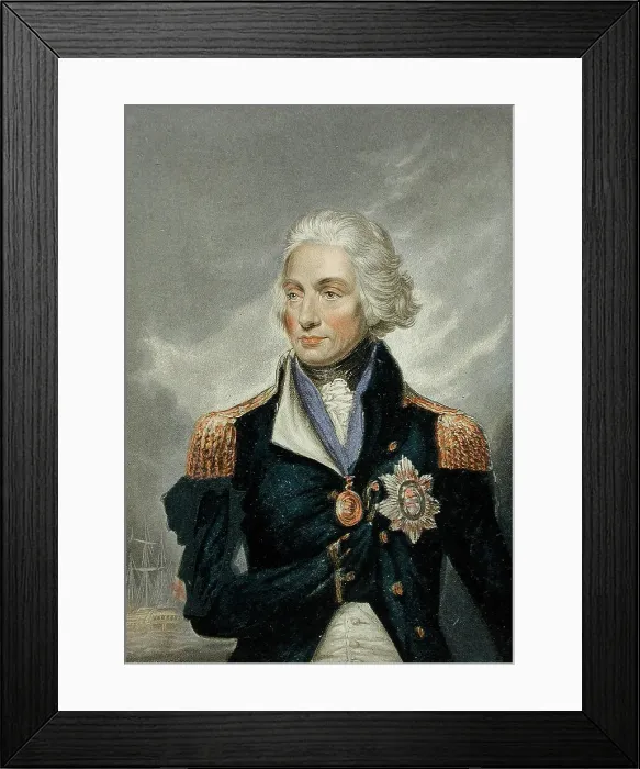 Framed Print : Lord Nelson, 1853. Creator: George Baxter Framed Print : Lord Nelson, 1853. Creator: George Baxter