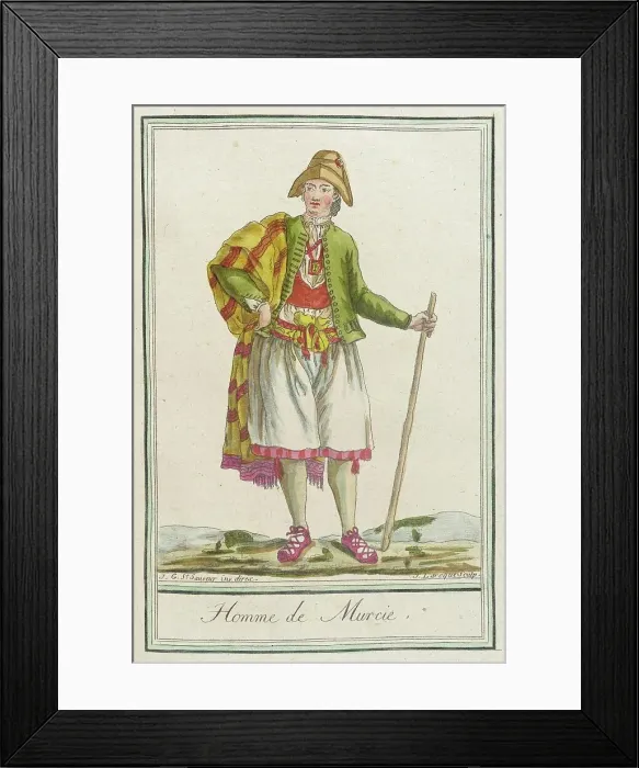 Framed Print : Costumes de Différents Pays, Homme de Murcie, c1797. Creator: Jacques Grasset de Saint-Sauveur Framed Print : Costumes de Différents Pays, Homme de Murcie, c1797. Creator: Jacques Grasset de Saint-Sauveur