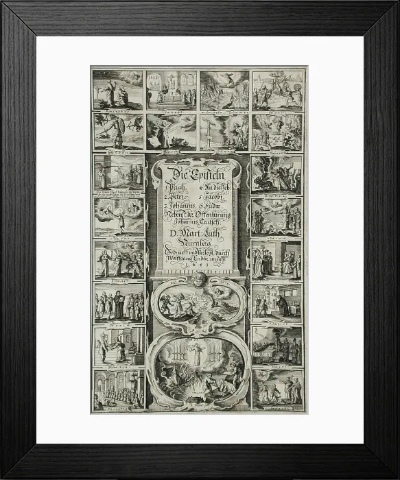 Framed Print : Die Episteln, Printed 1643. Creator: Peter Paul Troschel Framed Print : Die Episteln, Printed 1643. Creator: Peter Paul Troschel