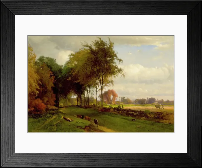 Framed Print : Landscape with Cattle (image 2 of 2), 1869. Creator: George Inness Framed Print : Landscape with Cattle (image 2 of 2), 1869. Creator: George Inness
