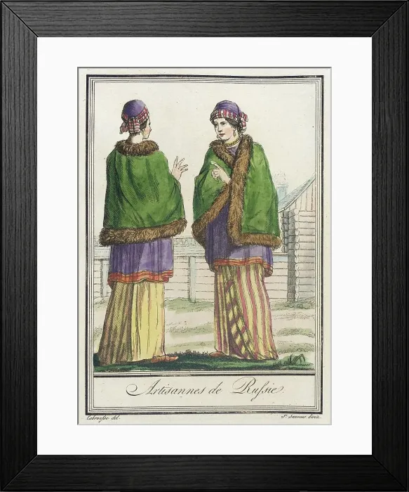 Framed Print : Costumes de Différents Pays, Artisannes de Russie, c1797. Creator: Jacques Grasset de Saint-Sauveur