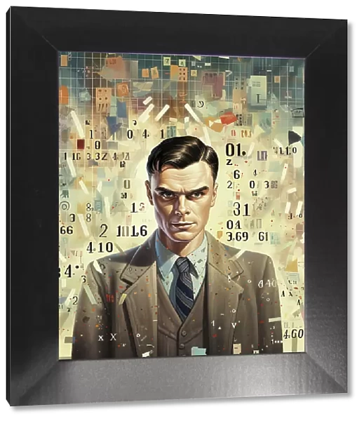 AI IMAGE - Portrait of Alan Turing, 1940s, (2023). Creator: Heritage Images