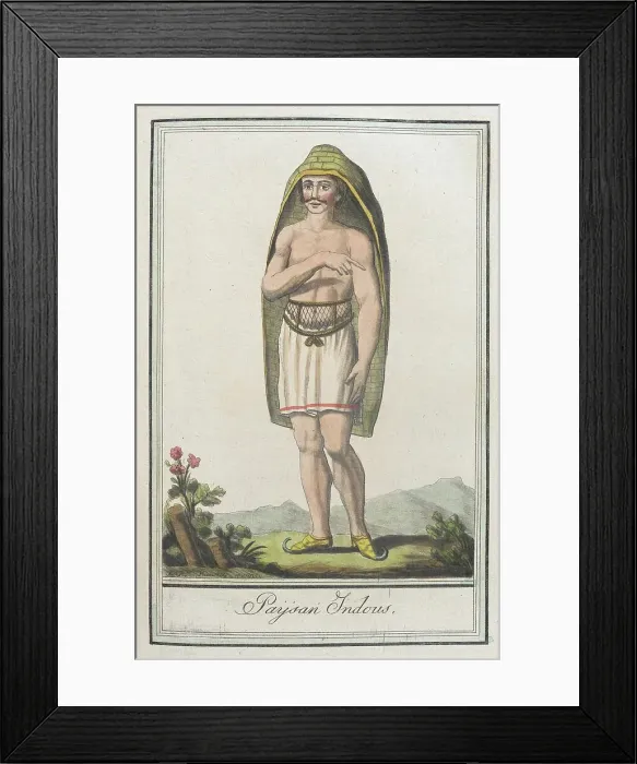 Framed Print : Costumes de Différents Pays, Paysan Indous, c1797. Creator: Jacques Grasset de Saint-Sauveur