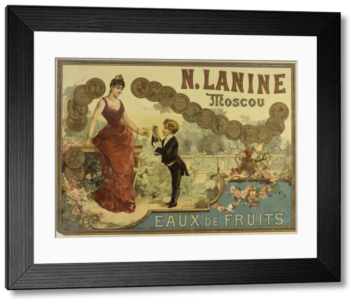 Framed Print : N. Lanine. Moscou. Eaux de fruits, 1889. Creator: Anonymous Framed Print : N. Lanine. Moscou. Eaux de fruits, 1889. Creator: Anonymous