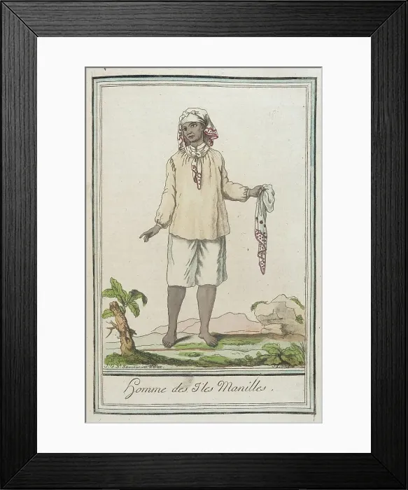 Framed Print : Costumes de Différents Pays, Homme des I'les Manilles, c1797. Creator: Jacques Grasset de Saint-Sauveur Framed Print : Costumes de Différents Pays, Homme des I'les Manilles, c1797. Creator: Jacques Grasset de Saint-Sauveur