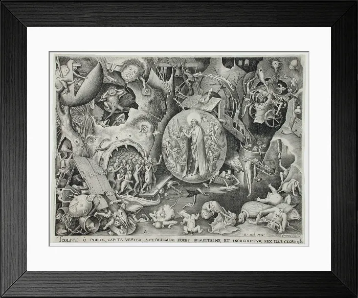 Framed Print : Christ's Descent into Limbo, c1561. Creator: Pieter van der Heyden Framed Print : Christ's Descent into Limbo, c1561. Creator: Pieter van der Heyden