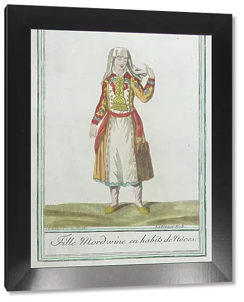 Costumes de Différents Pays, Fille Mordwine en Habits de Nôces, c1797. Creator: Jacques Grasset de Saint-Sauveur