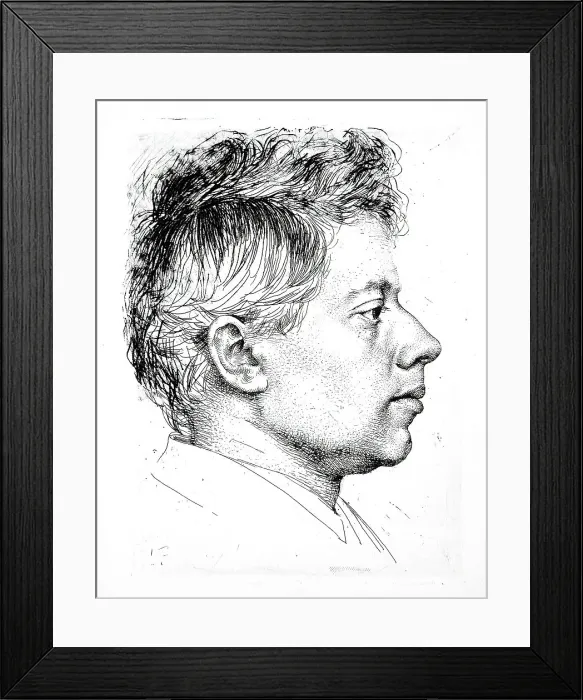Framed Print : Portrait of Peter Halm, 1887. Creator: Karl Stauffer-Bern Framed Print : Portrait of Peter Halm, 1887. Creator: Karl Stauffer-Bern
