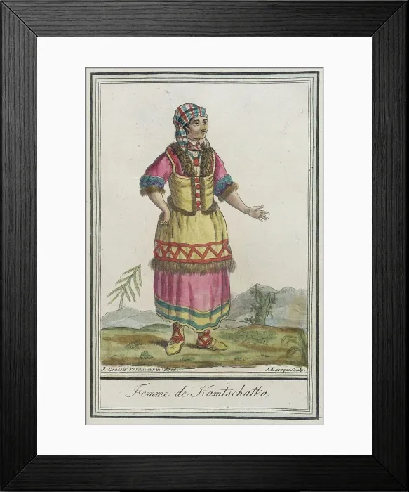 Framed Print : Costumes de Différents Pays, Femme de Kamtschatka, c1797. Creator: Jacques Grasset de Saint-Sauveur Framed Print : Costumes de Différents Pays, Femme de Kamtschatka, c1797. Creator: Jacques Grasset de Saint-Sauveur