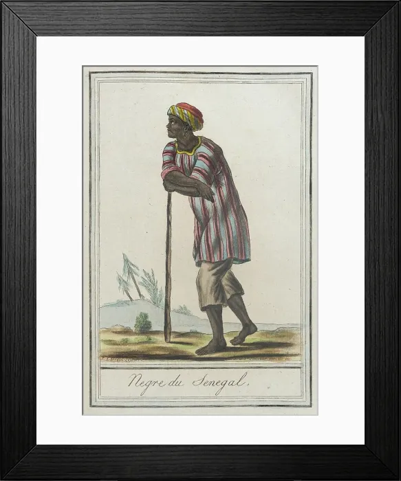 Framed Print : Costumes de Différents Pays, Negre du Senegal, c1797. Creator: Jacques Grasset de Saint-Sauveur Framed Print : Costumes de Différents Pays, Negre du Senegal, c1797. Creator: Jacques Grasset de Saint-Sauveur