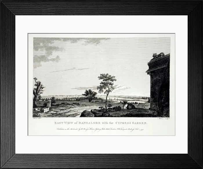 Framed Print : East View of Bangalore with the Cypress Garden, 1794. Creator: Robert Home Framed Print : East View of Bangalore with the Cypress Garden, 1794. Creator: Robert Home