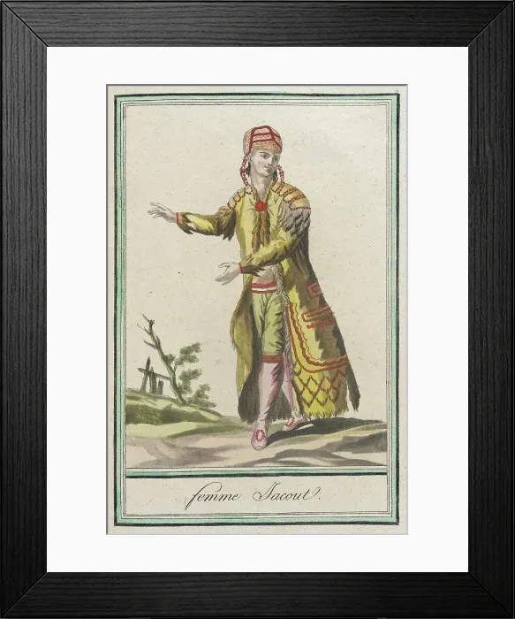 Framed Print : Costumes de Différents Pays, Femme Gacout, c1797. Creator: Jacques Grasset de Saint-Sauveur Framed Print : Costumes de Différents Pays, Femme Gacout, c1797. Creator: Jacques Grasset de Saint-Sauveur