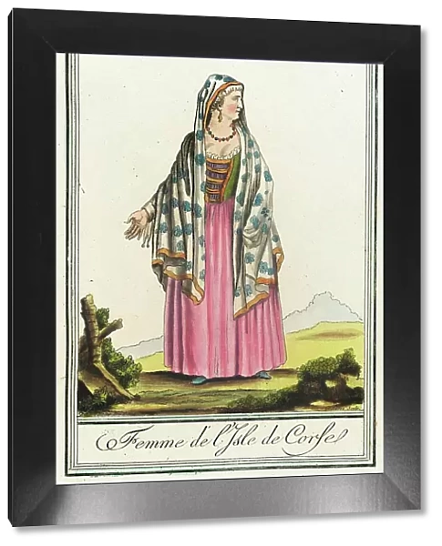 Costumes de Différent Pays, Femme de l'Isle de Corse, c1797. Creator: Jacques Grasset de Saint-Sauveur