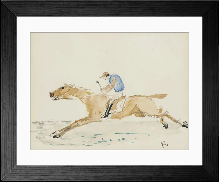 Framed Print : Jockey au Galop, c1878. Creator: Henri de Toulouse-Lautrec Framed Print : Jockey au Galop, c1878. Creator: Henri de Toulouse-Lautrec