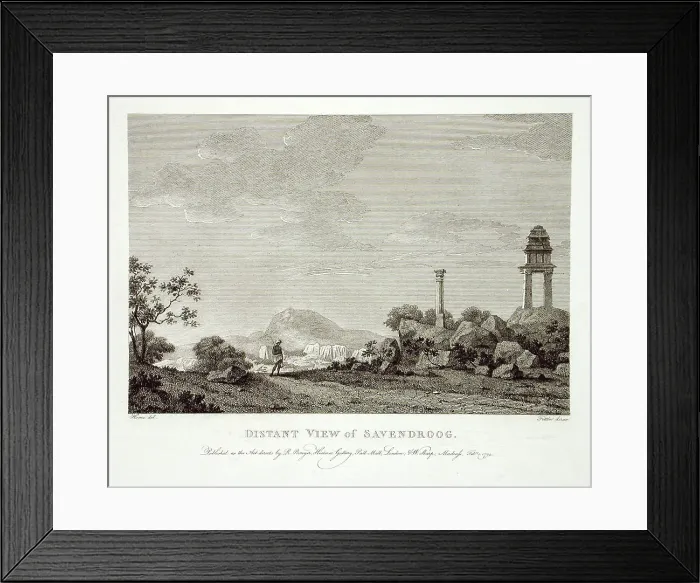 Framed Print : Distant View of Savendroog, 1794. Creator: Robert Home Framed Print : Distant View of Savendroog, 1794. Creator: Robert Home