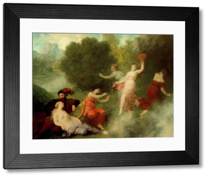 Framed Print : Tannhäuser on the Venusberg, 1864. Creator: Henri Fantin-Latour Framed Print : Tannhäuser on the Venusberg, 1864. Creator: Henri Fantin-Latour