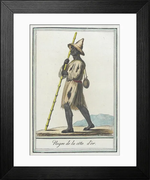 Framed Print : Costumes de Différents Pays, Negre de la Côte d'Or, c1797. Creator: Jacques Grasset de Saint-Sauveur Framed Print : Costumes de Différents Pays, Negre de la Côte d'Or, c1797. Creator: Jacques Grasset de Saint-Sauveur