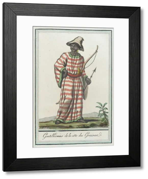 Framed Print : Costumes de Différents Pays, Gentilhomme de la Côte des Graines, c1797. Creator: Jacques Grasset de Saint-Sauveur Framed Print : Costumes de Différents Pays, Gentilhomme de la Côte des Graines, c1797. Creator: Jacques Grasset de Saint-Sauveur