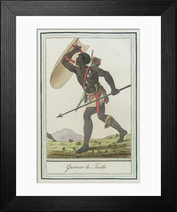 Framed Print : Costumes de Différents Pays, Guerrier de Guida, c1797. Creator: Jacques Grasset de Saint-Sauveur Framed Print : Costumes de Différents Pays, Guerrier de Guida, c1797. Creator: Jacques Grasset de Saint-Sauveur
