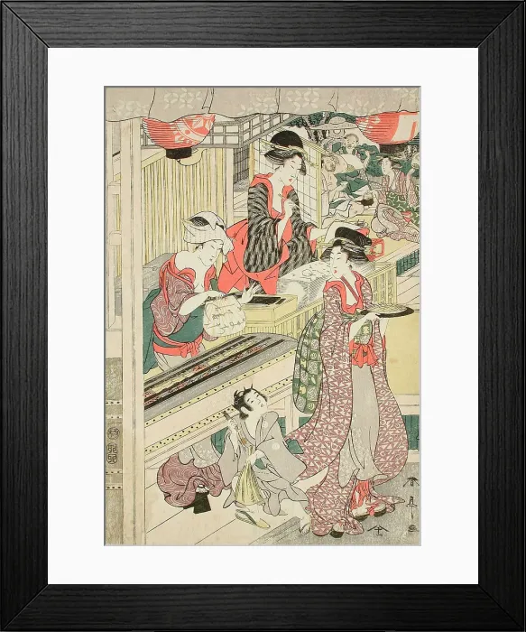 Framed Print : Restaurant Specializing in Eel, between circa 1804 and circa 1810. Creator: Katsukawa Shuntei Framed Print : Restaurant Specializing in Eel, between circa 1804 and circa 1810. Creator: Katsukawa Shuntei