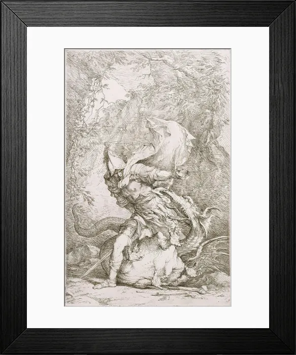 Framed Print : Jason and the Dragon, between circa 1663 and circa 1664. Creator: Salvator Rosa Framed Print : Jason and the Dragon, between circa 1663 and circa 1664. Creator: Salvator Rosa