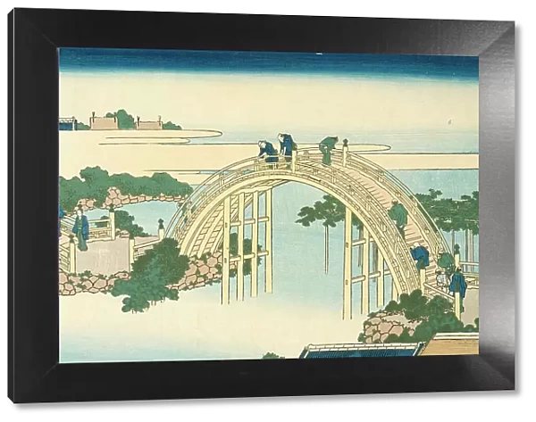 Drum Bridge of Kameido Tenjin Shrine (image 2 of 2), 19th century. Creator: Hokusai