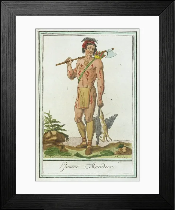 Framed Print : Costumes de Différents Pays, Homme Acadien, c1797. Creator: Jacques Grasset de Saint-Sauveur Framed Print : Costumes de Différents Pays, Homme Acadien, c1797. Creator: Jacques Grasset de Saint-Sauveur