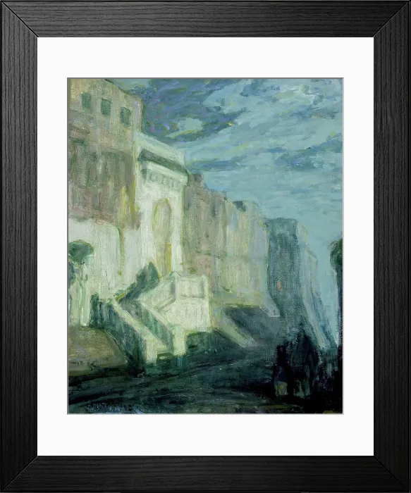 Framed Print : Moonlight: Walls of Tangiers, between c1913 and c1914. Creator: Henry Ossawa Tanner Framed Print : Moonlight: Walls of Tangiers, between c1913 and c1914. Creator: Henry Ossawa Tanner