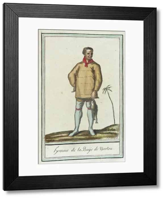 Framed Print : Costumes de Différents Pays, Homme de la Baÿe de Norton, c1797. Creator: Jacques Grasset de Saint-Sauveur Framed Print : Costumes de Différents Pays, Homme de la Baÿe de Norton, c1797. Creator: Jacques Grasset de Saint-Sauveur