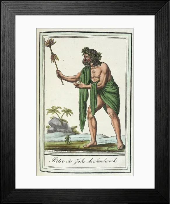 Framed Print : Costumes de Différents Pays, Pretre des Ysles de Sandwich, c1797. Creator: Jacques Grasset de Saint-Sauveur Framed Print : Costumes de Différents Pays, Pretre des Ysles de Sandwich, c1797. Creator: Jacques Grasset de Saint-Sauveur