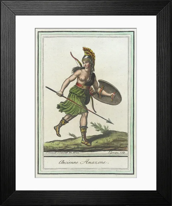 Framed Print : Costumes de Différents Pays, Ancienne Amazone, c1797. Creator: Jacques Grasset de Saint-Sauveur Framed Print : Costumes de Différents Pays, Ancienne Amazone, c1797. Creator: Jacques Grasset de Saint-Sauveur