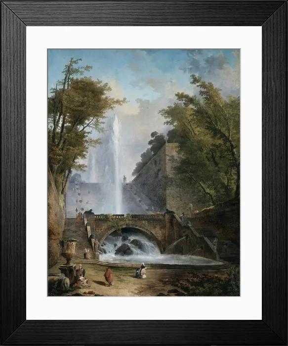 Framed Print : Stair and Fountain in the Park of a Roman Villa Creator: Hubert Robert Framed Print : Stair and Fountain in the Park of a Roman Villa Creator: Hubert Robert