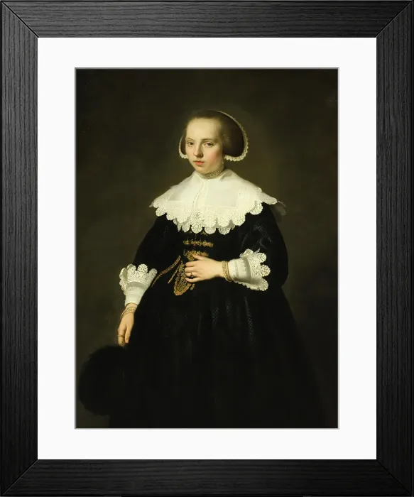 Framed Print : Portrait of a Young Woman, c1638. Creator: Jacob Adriaensz. Backer Framed Print : Portrait of a Young Woman, c1638. Creator: Jacob Adriaensz. Backer
