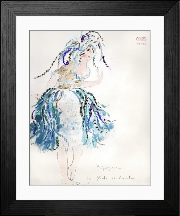 Framed Print : Papagena. Costume design for the Opera La flûte enchantée by W. A. Mozart, 1922. Creator: Drésa, Jacques (1869-1929). Papagena. Costume design for the Opera La flûte enchantée by W. A. Mozart, 1922 Framed Print : Papagena. Costume design for the Opera La flûte enchantée by W. A. Mozart, 1922. Creator: Drésa, Jacques (1869-1929). Papagena. Costume design for the Opera La flûte enchantée by W. A. Mozart, 1922