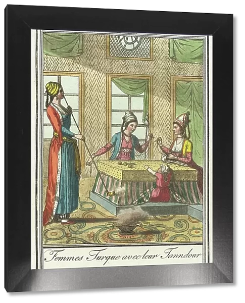 Costumes de Différents Pays, Femmes Turque Avecleur Tanndour, c1797. Creator: Jacques Grasset de Saint-Sauveur