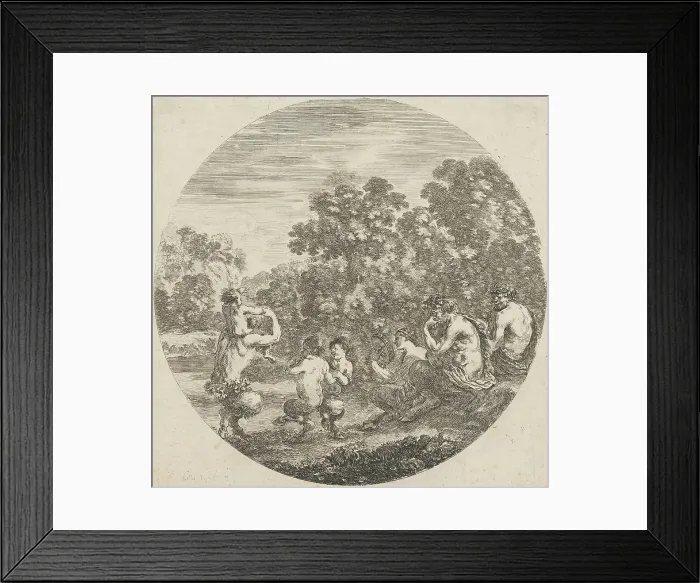 Framed Print : Landscape with Satyrs, between 1643 and 1648. Creator: Stefano della Bella Framed Print : Landscape with Satyrs, between 1643 and 1648. Creator: Stefano della Bella